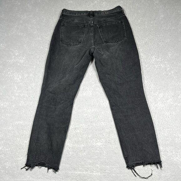 Free People We The Free Jeans Womens 27 BlackHigh-Rise Skinny Distressed Raw Hem - Picture 8 of 10